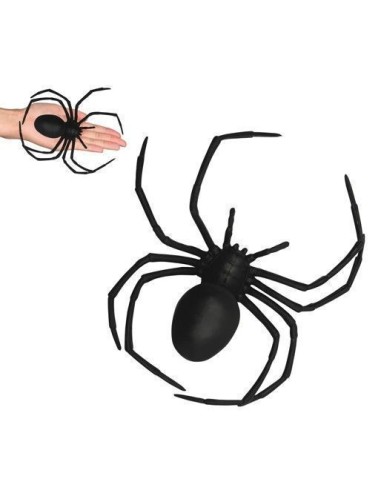 Schwarze Spinne 18x15cm - Hochwertig, ideal für Karneval, Themenpartys und besondere Veranstaltungen.